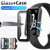 Stiklas+Dėklas Huawei Band 10 9 8 Grūdinto Stiklo Ekrano Apsauga & Kietas PC Apsauginis Bamperis Huawei Band10/9/8 Priedai