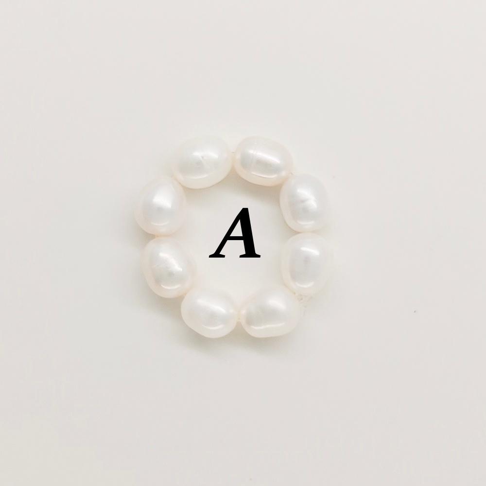 Vlen Freshwater Pearl Rings for Women Adjustable Elastic Minimalist Stackable Jewelry Luxury Real Pearls Everyday Wear