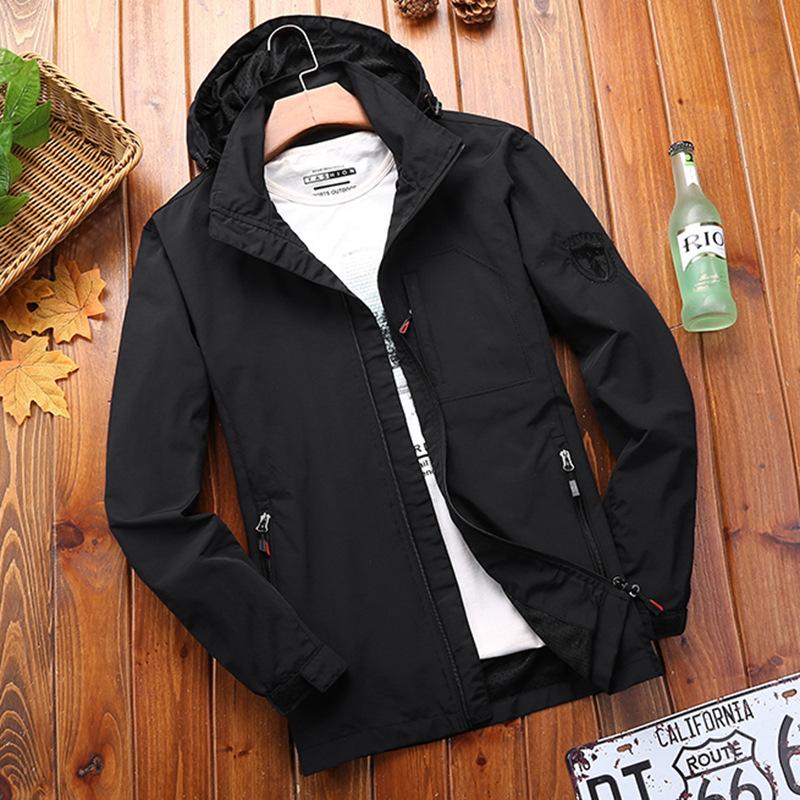 

Новая куртка мужская повседневная куртка с капюшоном быстросохнущая водонепроницаемая куртка мужская верхняя куртка 4XL