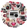 35pcs-50pcs Cartoon Art Stickers Retro Music Vintage Stickers Music Stickers For  Laptop Luggage Scrapbook Diary Sticker