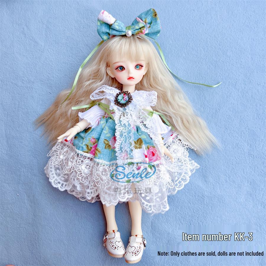 6-Punkt BJD Puppe 30cm Lolita Mädchen Kleiderset - Perfektes Geschenk