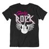 Girls Rock Guitar Music‑Art Funny Cool Gift T‑Shirt