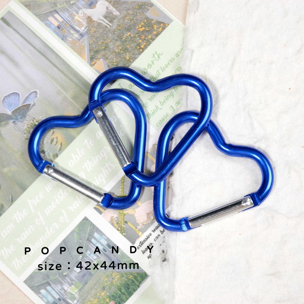 Heart-Shaped Colorful Backpack Keychain with Aluminum Alloy Snap Hook - Outdoor Carabiner Jewelry Pendant