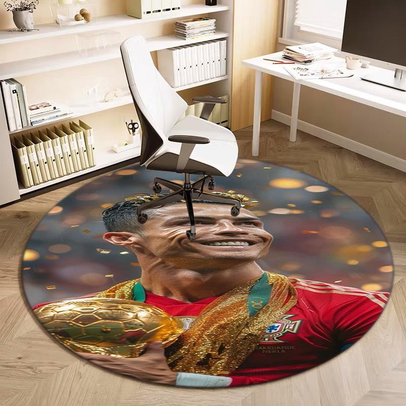 Cristiano Ronaldo Golden Ball Triumph Celebration Carpet Suitable For All Seasons Floor Mats Bathroom Mat Christmas Gifts Art