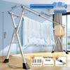 201 Stainless Steel X-Type Telescopic Clothes Drying Rack, Indoor Floor-Standing Model for Household Use