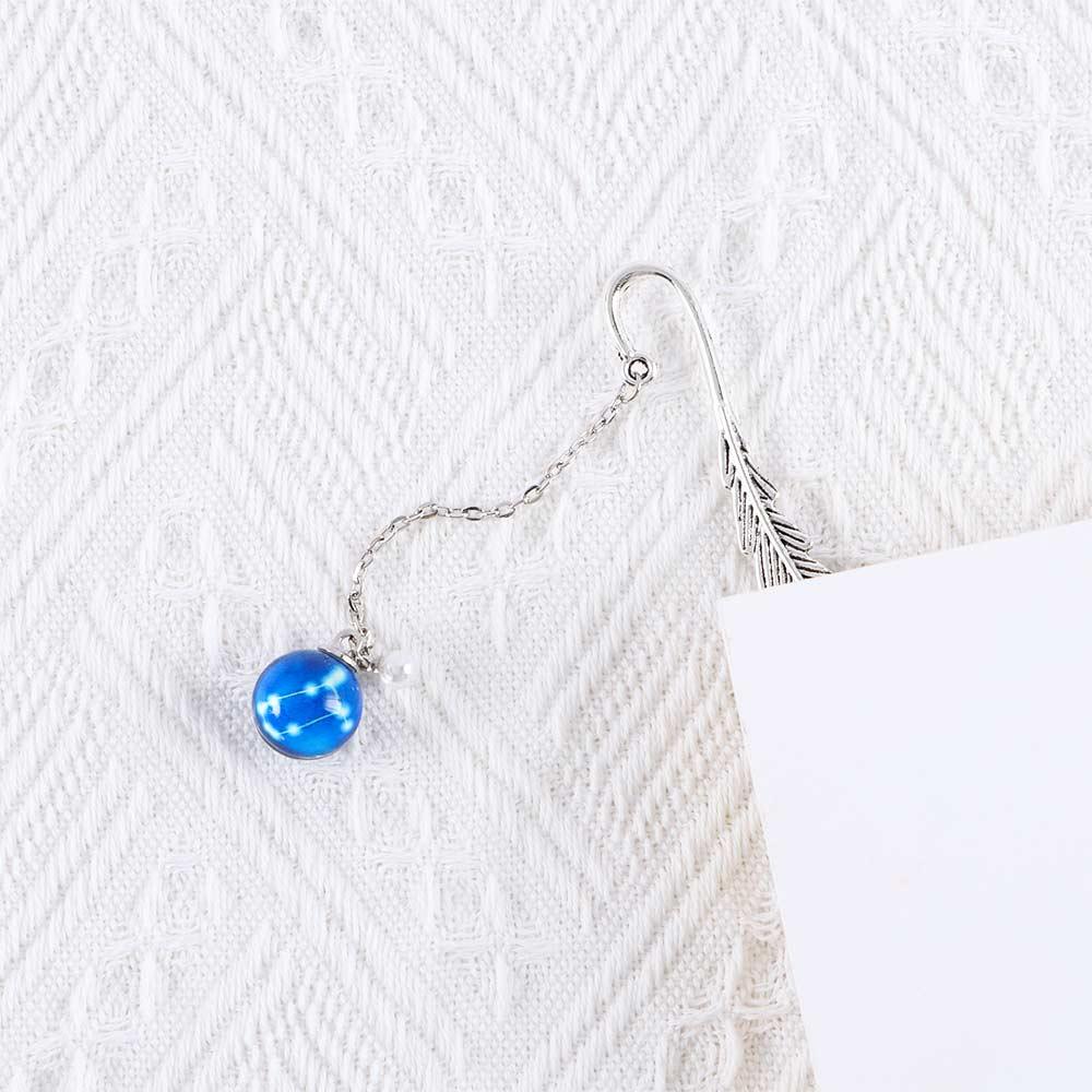Bookmark Metal Book Mark Creative Bookmark 12 Constellation Noctilucent Bookmark Bookmark Pendant