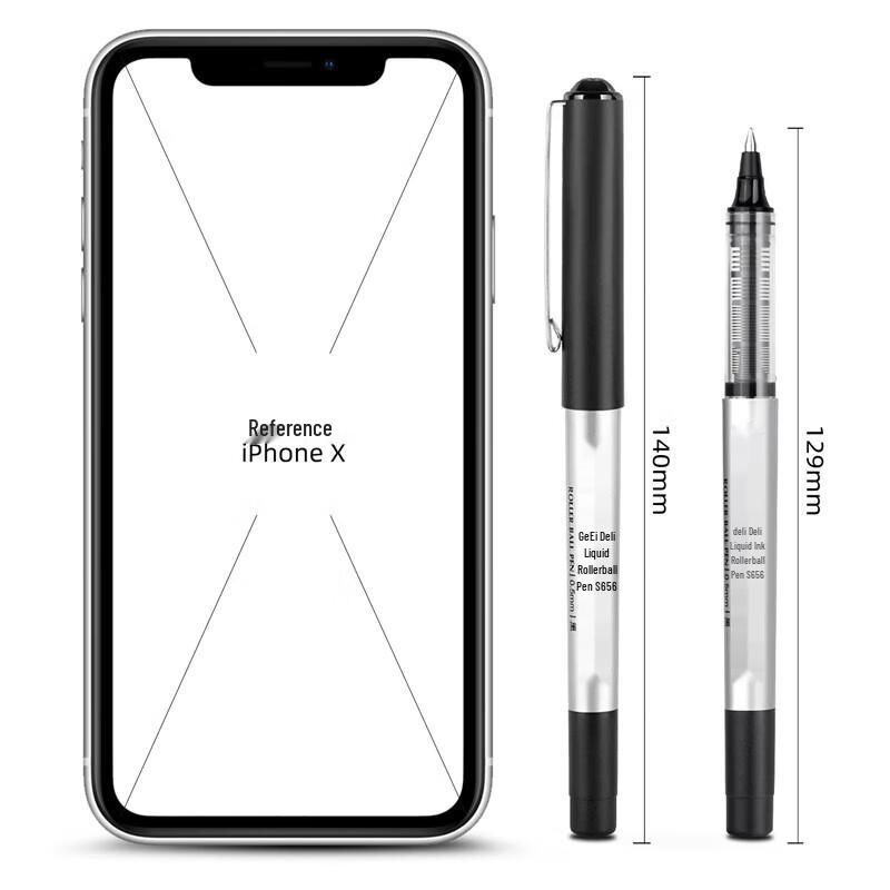 Deli S656 0.5mm Direct Liquid Gel Pen 6-Pack