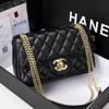 Women's bag new fashionable retro versatile high-end diamond chain bag leather shoulder messenger bag tide