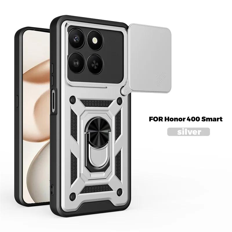 Etui na Honor 400 Smart 5G Przesuwana Ochrona Obiektywu Wstrząsoodporna Zbroja Pokrowiec na Telefon Dla Honor400 Smart Magnetyczny Uchwyt Samochodowy Pokrowiec z Pierścieniem