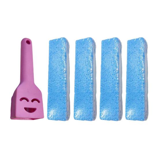 Pumice Stone Toilet Bowl Cleaner with Handle Efficiently Removes Hard Water Rings Calcium Buildup Pumice Stone Scrubber