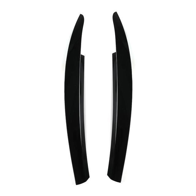 Glossy Black/Carbon Fiber Car Front Headlights Eyebrow Eyelids Trim Stickers For VW Scirocco R GTS 2008-2017 Headlamp Eyebrow