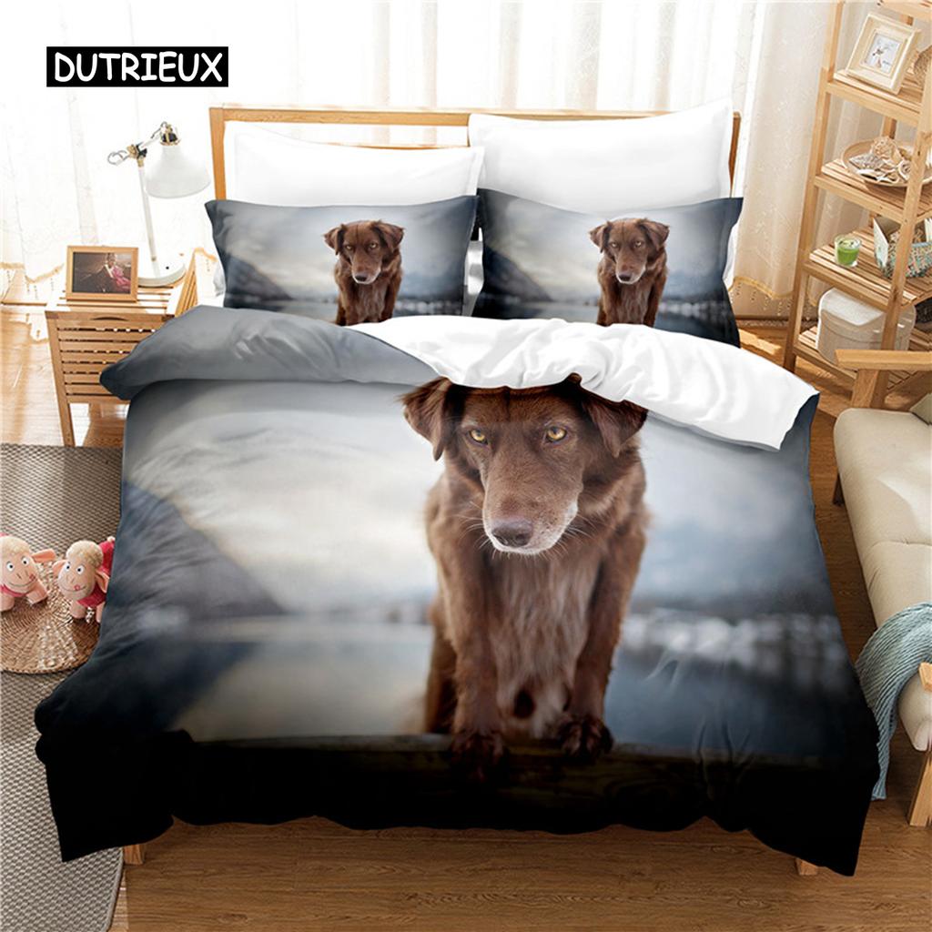 Sněžný pes Ložní souprava Povlečení 3d Ložní prádlo Digitální tisk Ložní prádlo Velikost Queen Módní design