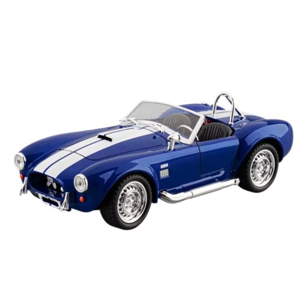 1/22 Ford 1965 Shelby Cobra 427 S/C Alloy Roadster Sports Car Model Diecast Metal Classic Car Vehicle Model Sound Light Kids Toy Gift