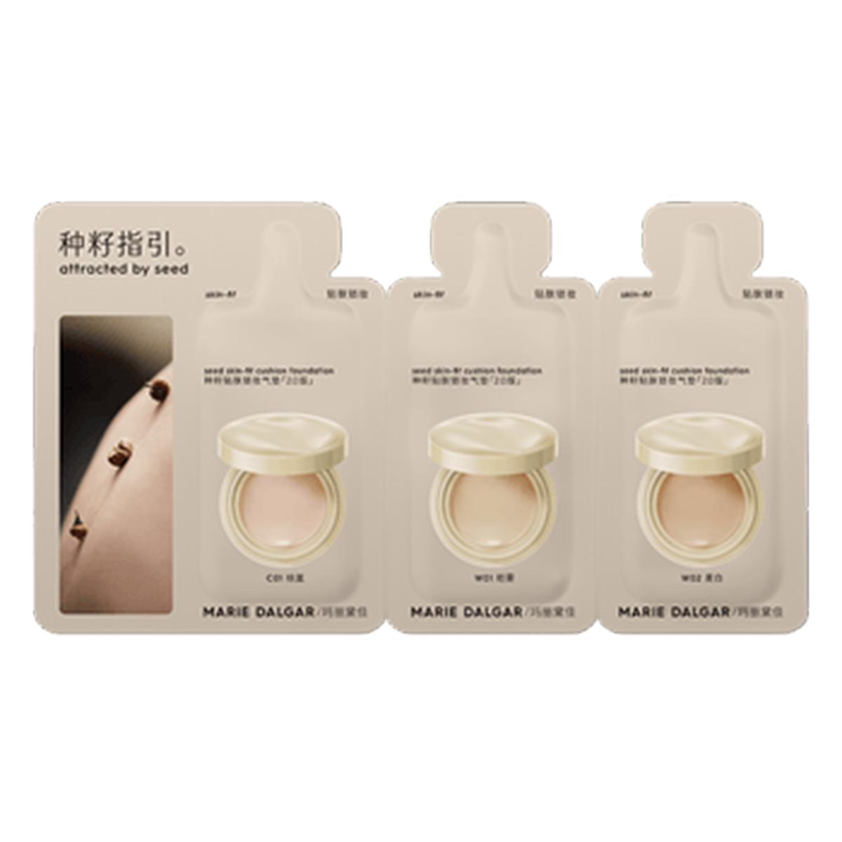 MARIE DALGAR Тональный кушон Seed Air Cushion 2.0 Color Test Card 3-Pack