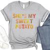 Shes My Sweet Potato I Yam Cotton TShirt Couples Holiday Matching Shirts for Husband and Wife Casual Short Sleeve Casual Tops
