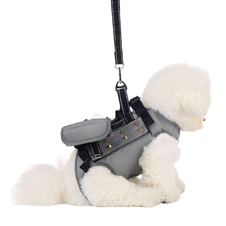 

Multiuse Pet Harness with Rope for Small and Medium Dog Adjustable and Easy Attachment Design Chest Vest for Walking абрикосовий