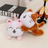 10/20Cm Adorable Happy Cat Lying Doll Plush Toy Stuffed Colorful Kitten Plushie Brown Blue Coffee Pink Appeasing Gift