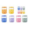 Glass Mason Jars with Silicone Sleeves 16 Oz Leak-Proof Meal Prep Jars Airtight BPA-Free Containers for Overnight Oats Yogurt Snacks