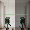 Upgraded Cross Line Level DIY Self-Leveling Green-Beam Horizontal & Vertical Line Level Easy Operation for Construction