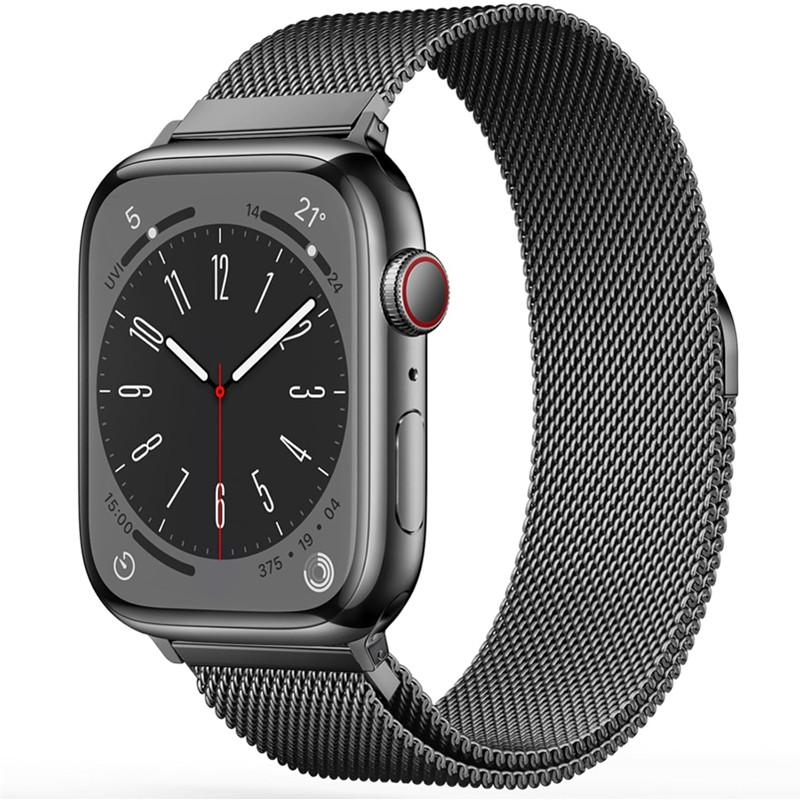 Edelstahl Magnetisches Metallarmband Mailänder Schlaufe für Apple Watch 46mm 45mm 44mm 42mm 40mm IWatch 9 8 7 6 5 4 SE Ultra 2