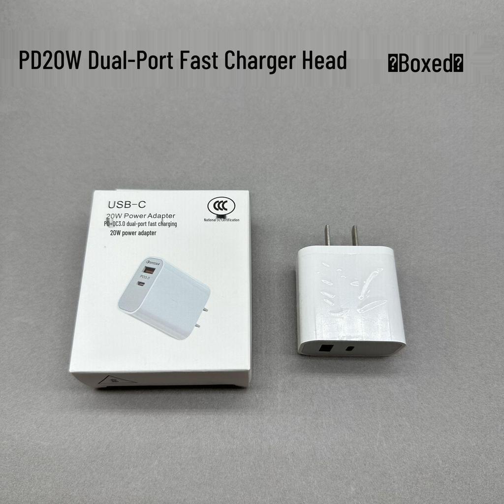 PD20W Fast Charger for Android, Apple, Huawei Phones - 3C Certified