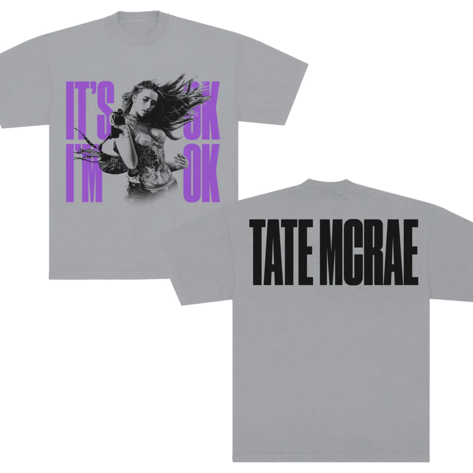 Tate Mcrae IT S OK I M OK T-shirt Unisex Heavy Cotton Reprint All Sizes M