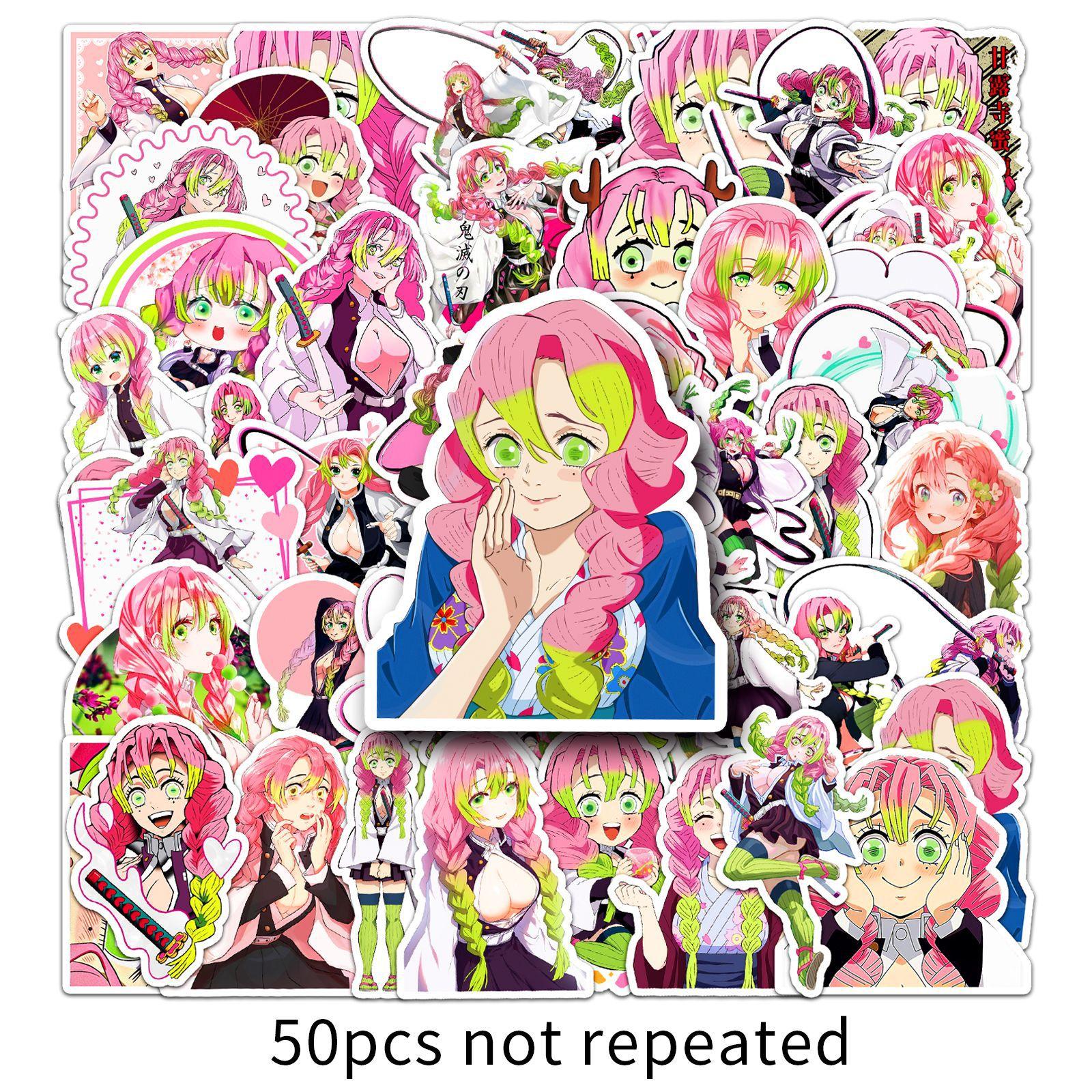 

50 Pieces of Kanroji Honey Glass Graffiti Personalized Cartoon, The Edge of The Ghost Disappeared Decorated with Mobile Phone Luggage Stickers