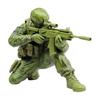 Rifle Soldier Figurine Realistic Green Soldier Statue Sculpture Metal Model Toy Home