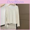 Spring Summer Breathable Knit Sweater With V Neck For Women