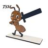 Sturdy Paper Roll Stand Funny Animals Wooden Toilet Holder, 3D Animal Bathroom Decor, Cute Cartoon Solid Wood Tissue Rack Free Standing for Home, Fun