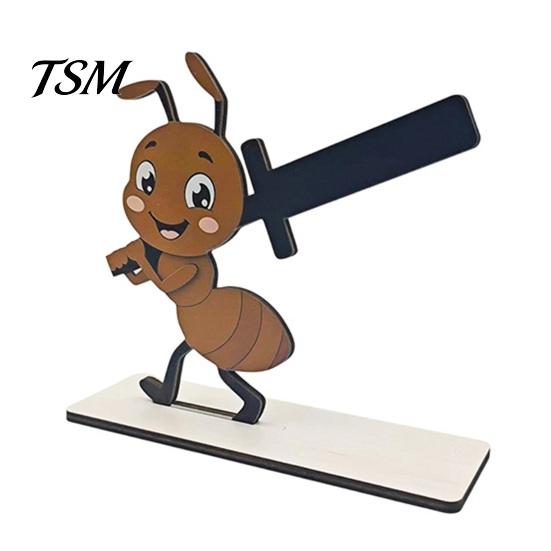 Sturdy Paper Roll Stand Funny Animals Wooden Toilet Holder, 3D Animal Bathroom Decor, Cute Cartoon Solid Wood Tissue Rack Free Standing for Home, Fun