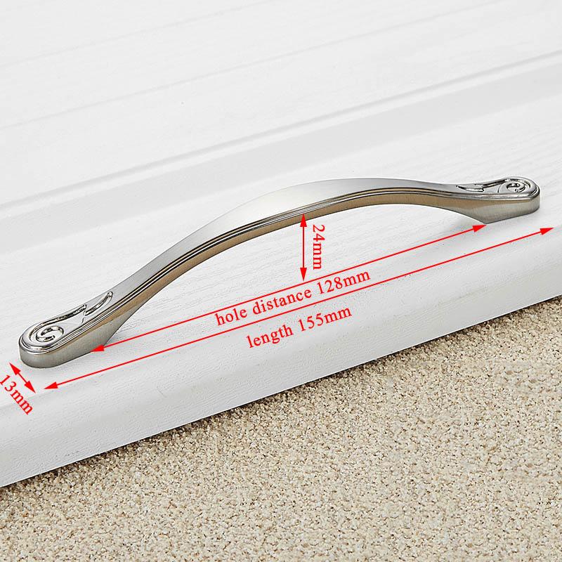KAK Zinc Alloy Modern Cabinet Handles Kitchen Cupboard Door Pulls Drawer Knobs Handles Wardrobe Pulls Furniture Handle Hardware