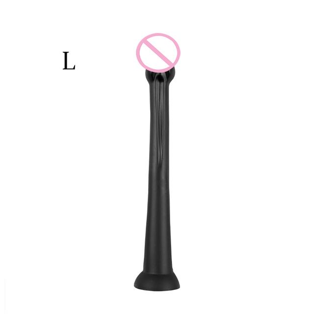 Long Butt Plug Liquid Silicone Anal Plug Big Dildos Stimulate Anus Suction Cup Soft Anal Dilator Penis Sex Toy Dick Sex Products