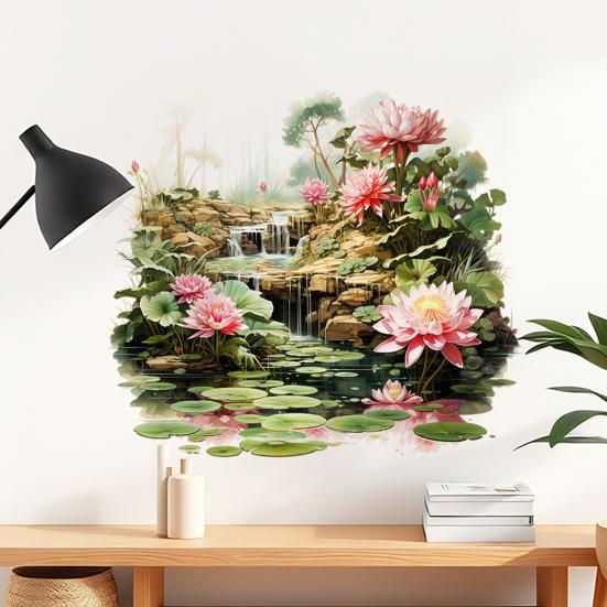 Wall Sticker Double Sided Floral Window Decals Clear Pattern Wildflower Grass Decals Doors Windows