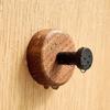2Pcs Wooden Hook Solid Wood Wall Hook Glue Hook Punch-Free Coat Hanger Home Towel Key Hook Storage Rack Wall Decoration