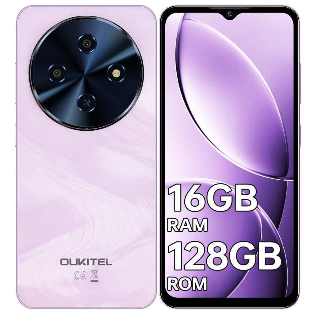 OUKITEL C5 Phone Unlocked, 16(4+12) GB RAM+128GB/TF 1TB ROM Cell Phone, 6.52" Waterdrop Display, 5000mAh Battery Android Phones