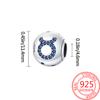 White Zircon Twelve Zodiac Signs Simple Authentic Original Copper Metal Charm Bead Components Gemini Virgo Bead Components Compatible With Bracelet
