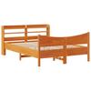 Solid Wood Bed with Headboard Wax Brown 150 x 200 cm Pine