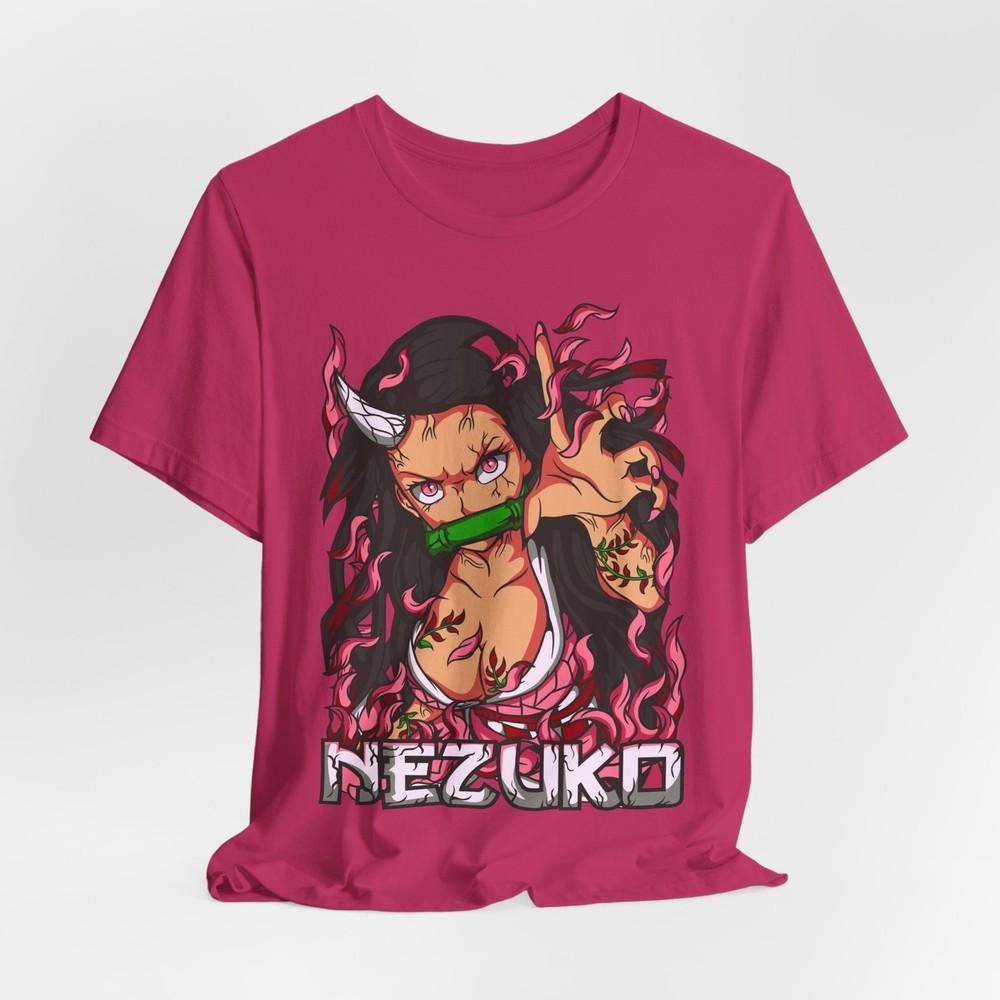 Nezuko Demon Flames TShirt Anime Character Tee S