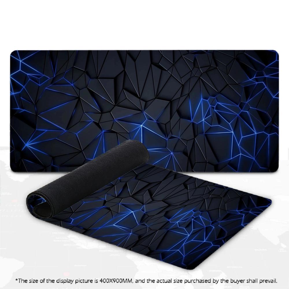 Neon Geometric Polygon Large XXL Mouse Pad Non-Slip Rubber Gaming Keyboard Deskmat Overlocked Computer Game Table Accessories