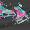 Eiskunstlauf T-Shirt für Damen Eiskunstschuhe Aquarellmalerei Basic Freizeit Sweatshirts Unisex T-Shirt Hohe Qualität Trendy