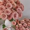 Influencer Cappuccino Rose Faux Flower Wall Arrangement for Weddings and Home Décor