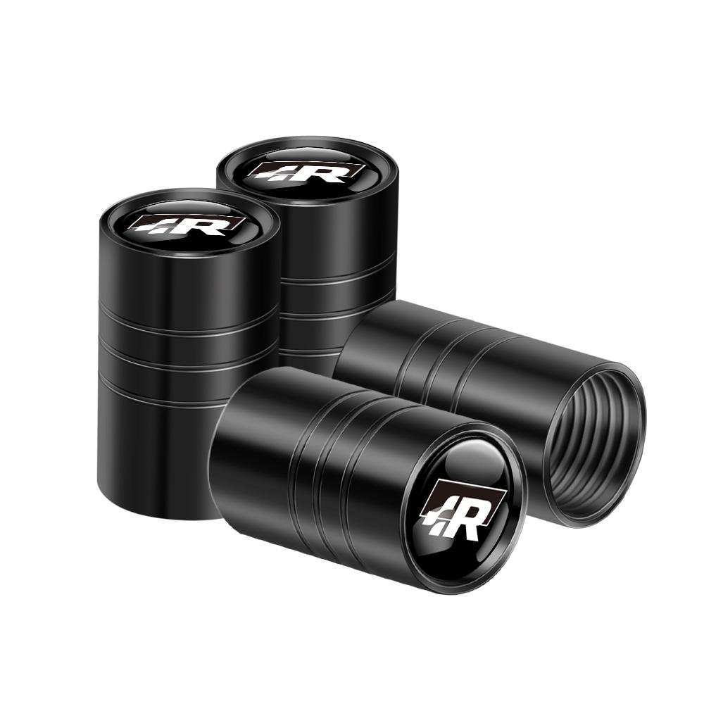 4pcs/set Car Wheel Tire Valve Stem Caps for Volkswagen VW GTI S Racing Rline R Emblem TOURAN PASSAT CC GOLF JETTA TOUAREG T-ROC