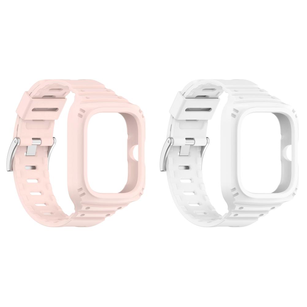 

2 в 1 для Redmi Watch 4 Чехол + Ремешок Силиконовый Браслет Замена (розовый) NEW