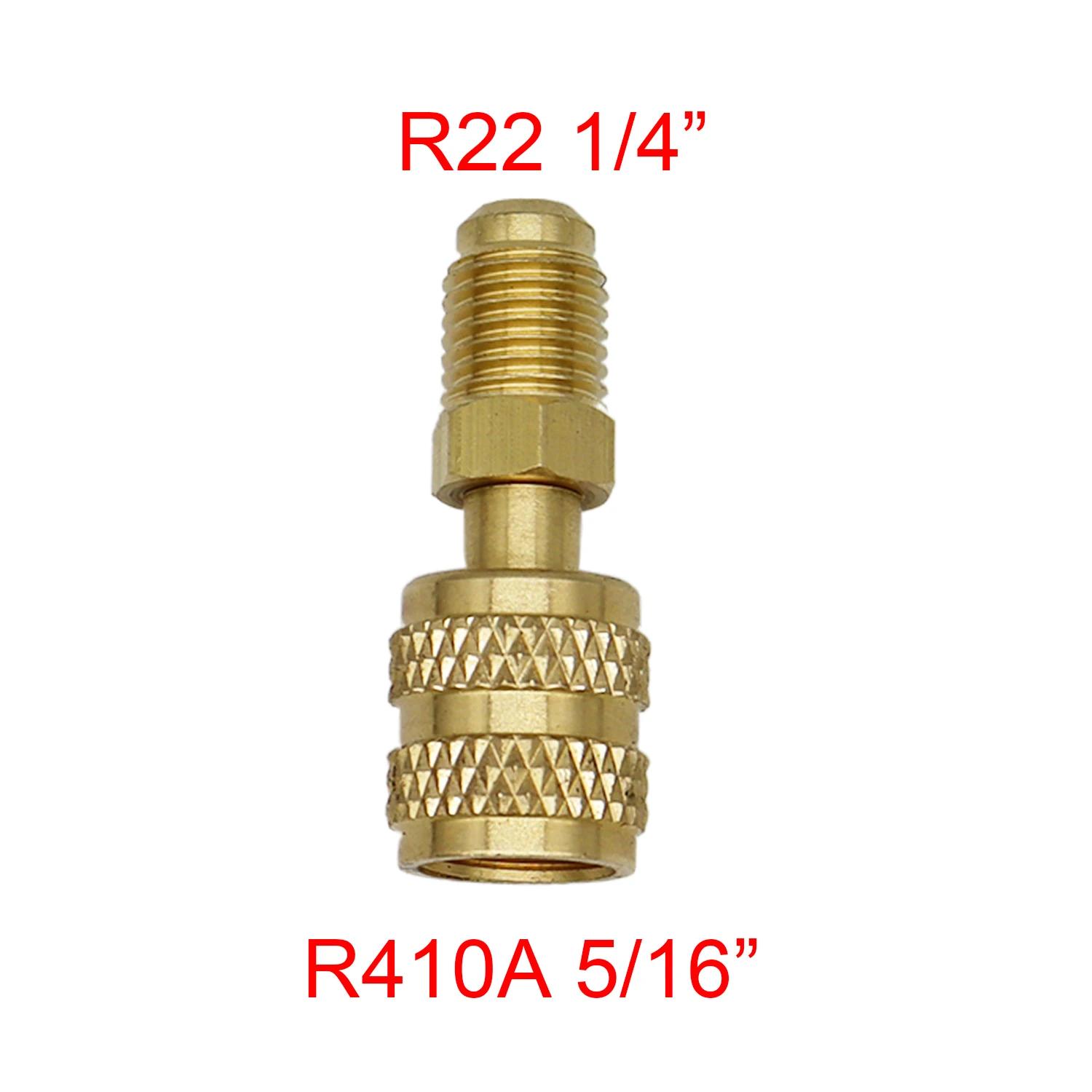 

100% Brass, Corrosion Resistant R410A Air Conditioner HVAC Adapter, 5/16 SAE Male to 1/4 SAE Male Flare