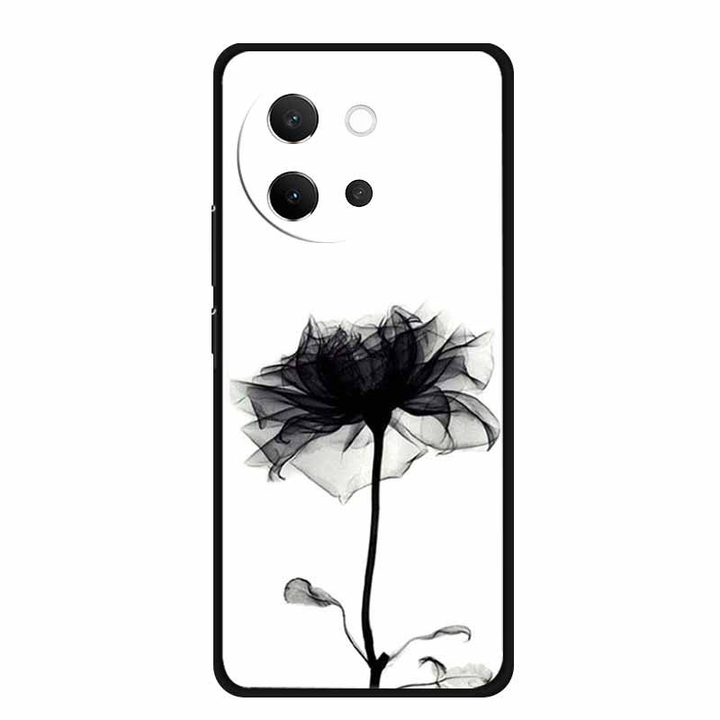 

For Vivo V40 Lite Case V 40 lite Coque Black Silicone Soft Back Cover Case For Vivo V30e 5G Phone Case Cover V 30 e Fundas Shell Vivo V40 Lite 5G
