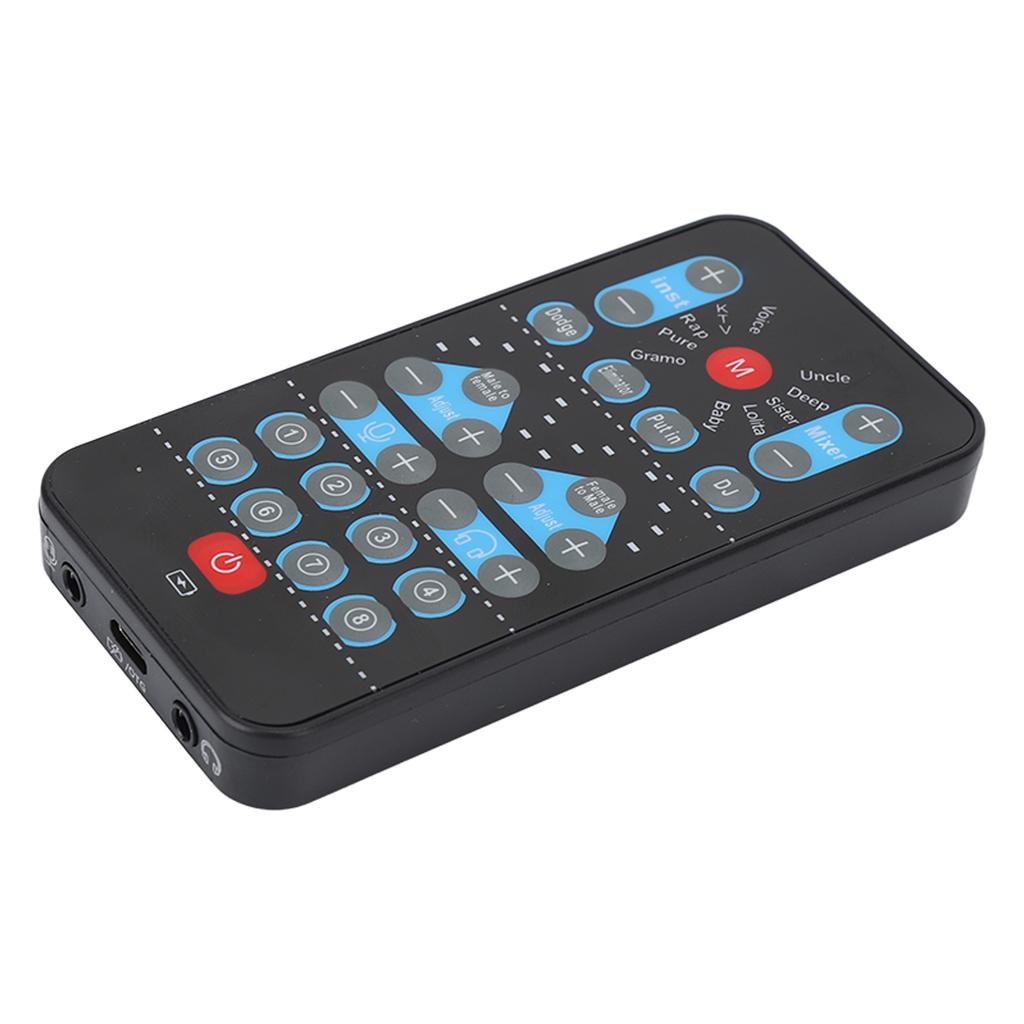 Mini Voice Changer 8 Sound Effects Support Multi Languages ​​Beautification Handheld Sound Card for