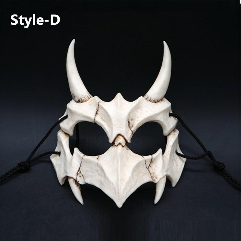 5 Styles Japanese Dragon God Mask Halloween Cosplay Resin Mask Eco-Friendly Animal Theme Party Animal Skull Mask Latex Mask