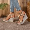 Fashion Ladies Shoes On Sale 2024 High Quality Elastic Band Women's Sandals Summer Platform Mixed Colors Outdoor Casual Wedge Sandals