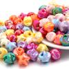 10pcs/lot Plated Color Acrylic Star Beads Loose Spacer Pentagram Beads For DIY Charms Bracelet Phone Chains Jewelry Accessories